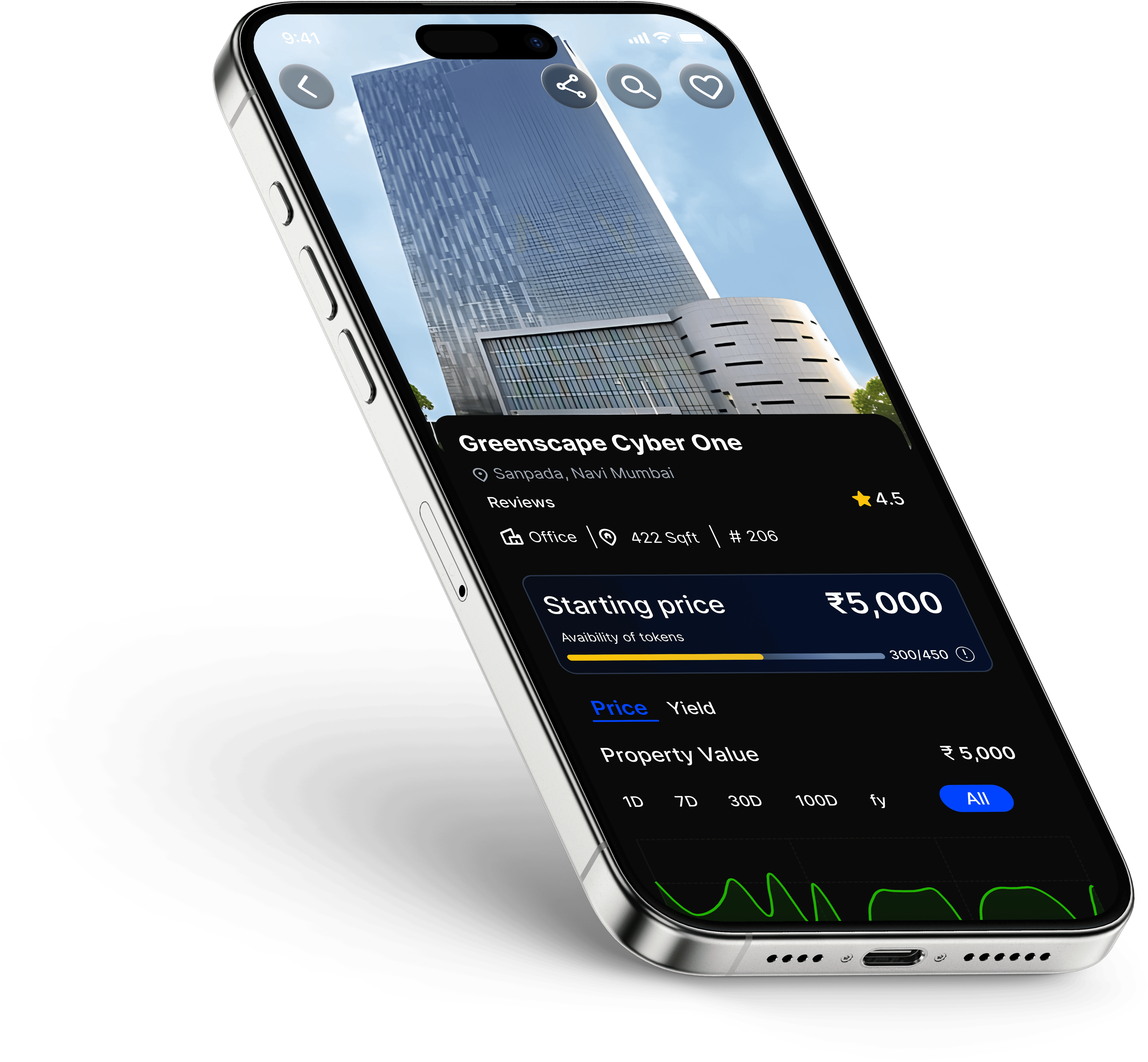 Lirion app mockup step 1